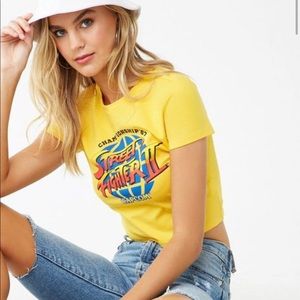 Forever 21 street fighter graphic T-shirt yellow